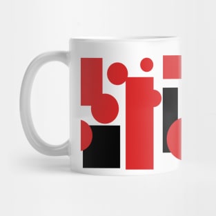 Red And Black Geometric Shapes Mug